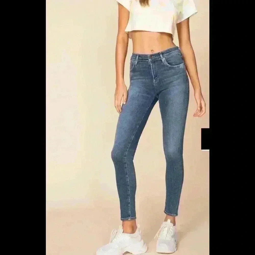 AGOLDE Sophie Mid Rise Ankle Skinny Jeans Sz 25 - Picture 2 of 8